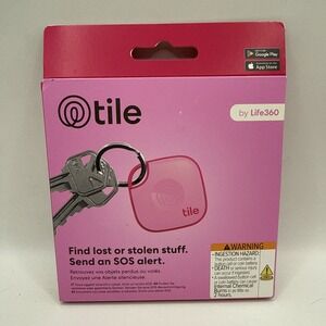TILE BY LIFE360 LIFE360 TILE MATE BLUETOOTH TRACKER KEYS FINDER PINK BRAND NEW